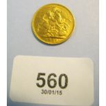 A gold sovereign, Edward VII 1905, London Mint - Condition: Fair