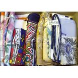 Ten vintage scarves including Beckford silk, Jacqmar, Laura Ashley and Guccini Paris