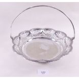 A silver cake basket