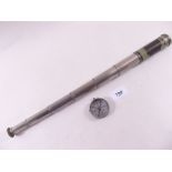 A small six draw pocket telescope by Duncan McGregor & Co and a compass