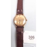 A Bulova 10 carat gold plated gents wrist watch