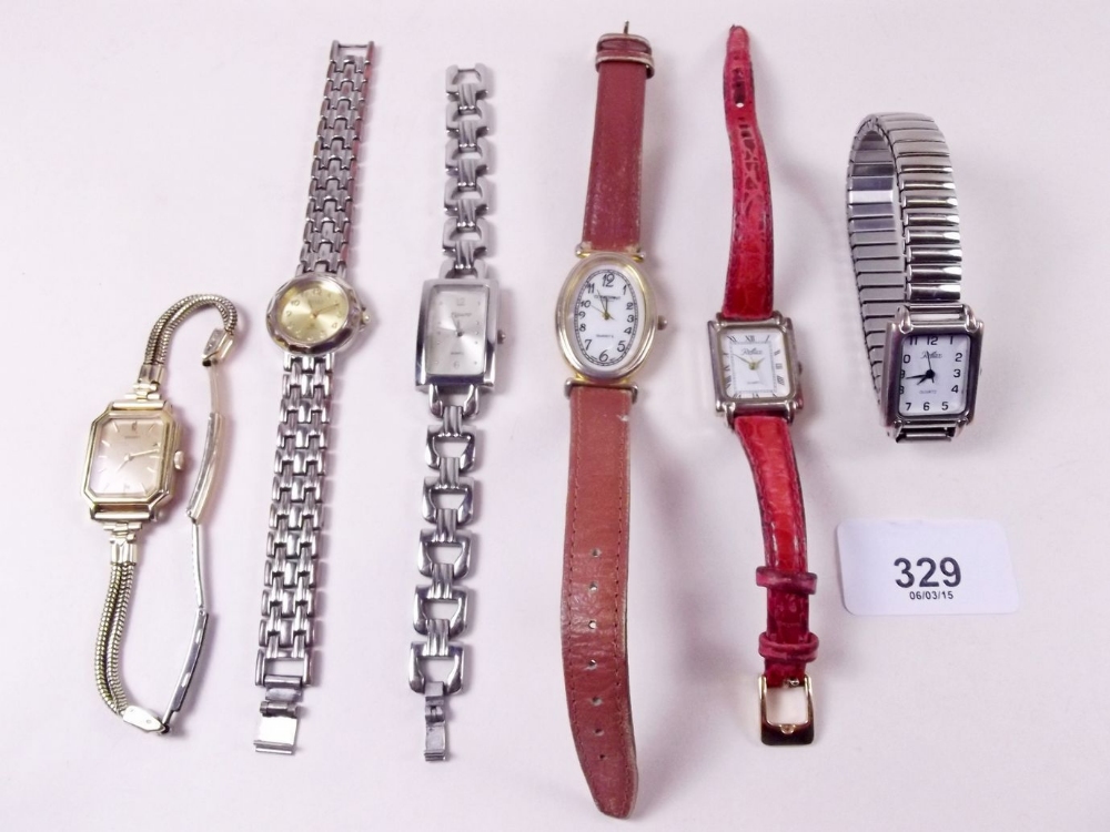 Six various ladies wrist watches