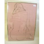 Sue Ellern Wilder - charcoal nude - 64 x 45cm