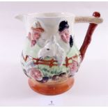 A Sandland musical jug - decorated Widdicombe fair - not working