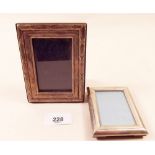 A small silver photo frame and a silver plated one - 11.5 x 9cm, 5.8ozs