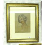 Robin Watt - pastel portrait of a woman, 33 x 25 cm