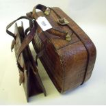 A crocodile skin vanity case and handbag