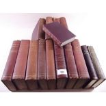 A set of Charles Dickens, one vol. leather and marbled bound Gullivers Travels and three poetry