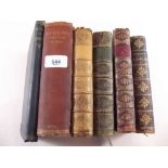 A group of literary books to include three leather bound school prize books, The Youth Instructor
