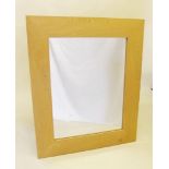 A large lightwood framed mirror 110 x 89 cm