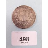One Italian silver lire, Vittorio Emanuele II, 1874 - Condition: Fine