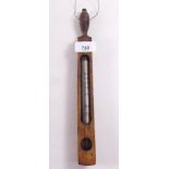 A 19th century wooden cased bath thermometer, Dr Forbes specifications