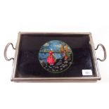 A 1930's tray decorated Dutch scene