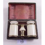 A cased pair of 19th century ivory and gilt metal opera glasses by Vantier of 10 Rue Castiglione