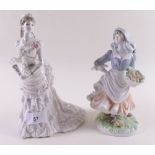 A Royal Worcester Age of Elegance figure and another, Rosie Picking Apples