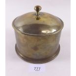 A Trench Art brass pot and lid