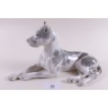 A Russian Lomonosov porcelain Great Dane