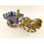 A tin plate Louis Marx Super horse and cart - 29cm