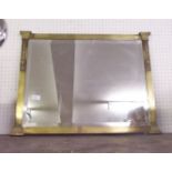 A brass classical style mirror - 52 x 70cm