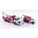 A Crescent breakdown lorry and a Matchbox 'Shell' recovery vehicle