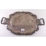 A sterling silver tray, approx 1200 g