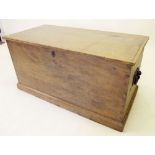 A Victorian pine blanket box