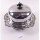A silver plated muffin dish