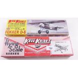 Two Keilcraft balsa wood model aircraft unopened