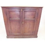 An early 19th century elm panelled kitchen/scullery cupboard