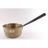 A Victorian brass saucepan