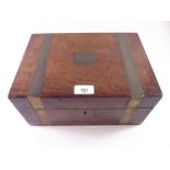 A Victorian mahogany work box - a/f