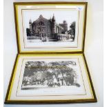 Two Frith photographic prints of Cheltenham Ladies College and Cheltenham Promenade