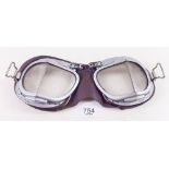 A pair of vintage motorcycle glasses