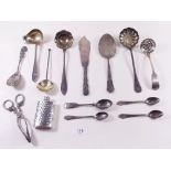 Various silver plated cutlery
