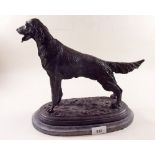 A large modern cast bronze of a pointer dog after Pierre Jules Mene, 28cm tall