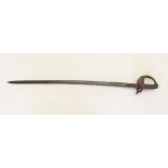 A Victorian officers sword with pierced hand guard and shagreen handle