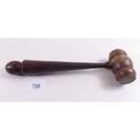 A Victorian turned wood gavel