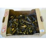 A box of brass taps and fittings