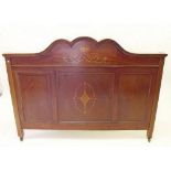 An Edwardian mahogany set of double bed ends