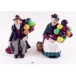 A Royal Doulton figure Balloon Man HN1954 and The Old Balloon Seller HN1315