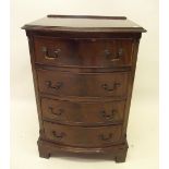 A small mahogany chest of drawers