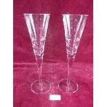 A pair of 'Jasper Conran' cut glass Waterford champagne flutes