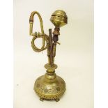 A Indian brass hookah pipe