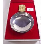 A silver limited edition York Minster bowl 697/1000 designed by Hector Miller with silver gilt