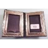 A silver double picture frame llcm x 18cm, London 1970