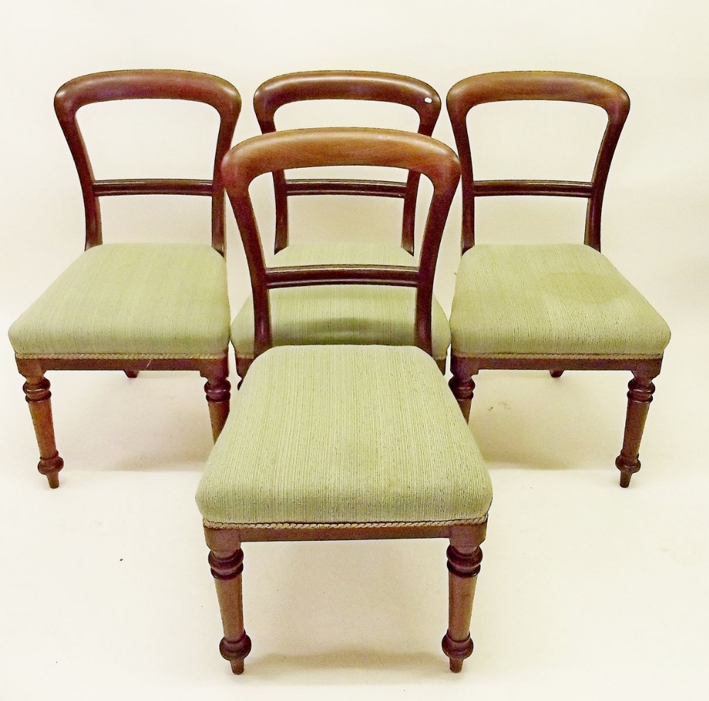 A set of four Victorian dining chairs stamped Gillows