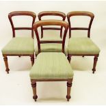 A set of four Victorian dining chairs stamped Gillows