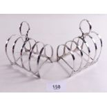 A pair of silver toast racks Sheffield 1925