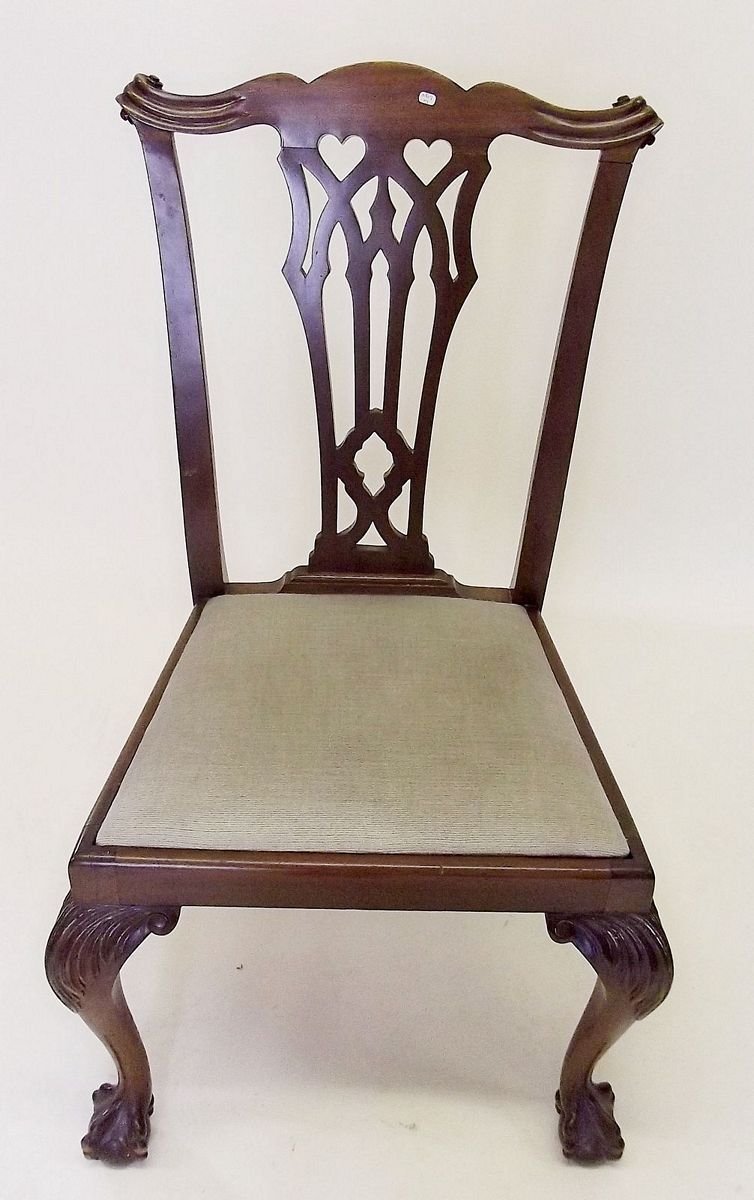 A Chippendale style chair