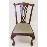 A Chippendale style chair